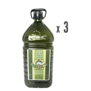 Caja de 3 garrafas de 5 litros de aceite Virgen Extra (acidez 0,3°)